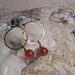Image of Mini Hoops- Brass, Crimson