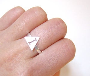 Image of Custom Initial - Handmade Silver Ring