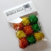 Image of Charlene Butterbean Approved Sparkle Balls in Orange, Yellow and Green