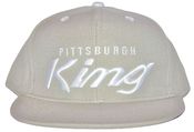 Image of "Pittsburgh King" snapback lt grey/white