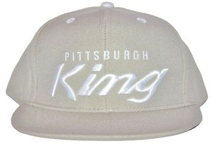 Image of "Pittsburgh King" snapback lt grey/white