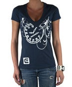 Image of Klock Ladies Tee - Navy Blue