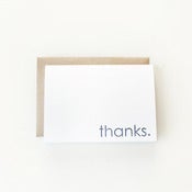 Image of Thanks Folded Card
