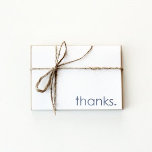 Image of Thanks Folded Cards (Set of 5)