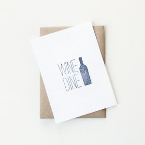 Image of Wine & Dine Note Card
