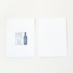 Image of Wine & Dine Note Cards (Set of 5)