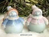 Image of Chubby Snowman and Snow woman Couple!