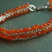 Image of La Cinta - woven carnelian and sterling silver bracelet