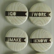Image of i banner badge buttons