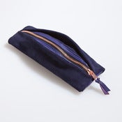 Image of MINI NECESSAIRE-Navy & Purple
