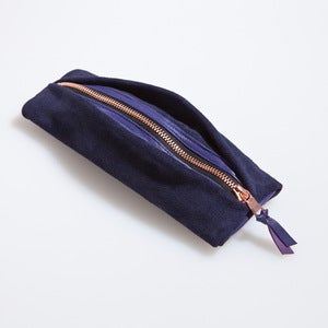 Image of MINI NECESSAIRE-Navy & Purple