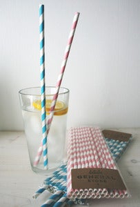 Image of Paper straws - LONGER STRIPES!