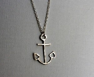 Image of Sterling Silver Anchor Necklace