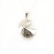 Image of sterling silver fortune cookie locket
