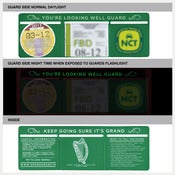 Image of ‘YOU'RE LOOKING WELL GUARD’ GLOW IN THE DARK Tax/Insurance/NCT Disc Holder