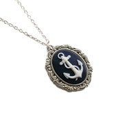 Image of Anchor Down Cameo Necklace 