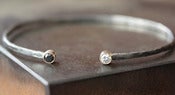 Image of Black and White Diamond Cuff Bracelet 