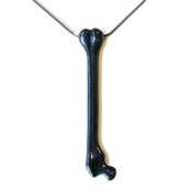 Image of Black Femur Bone Necklace
