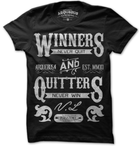 Image of WINNERS NEVER QUIT-BLK