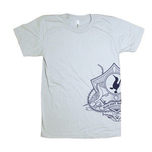 Image of Blue by B&co. | The Crest (Navy Ink on Silver Grey Shirt)