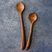 Image of teak tasting spoon set
