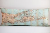 Image of Vintage EAST LONG ISLAND Made to Order 9"x 20" Map Pillow