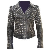 Image of Studded Leather Jacket