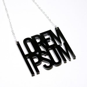 Image of lorem ipsum necklace
