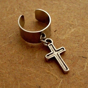 Image of Single Cross Earring Cuff