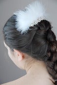 Image of Maribou &  Rhinestone Comb