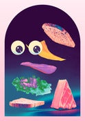 Image of Ham, Cheese, Lettuce, Bread, Cheese