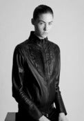 Image of PLISSE LEATHR JACKET