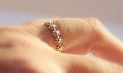 Image of Dainty Gold Filled Daisy Flower Stacking Wedding, Engagement or Bridesmaid Ring