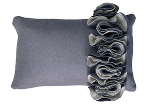 Image of Lorna Syson: Ruffle Cushion Slate