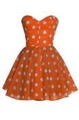 Image of Pin-Up Mini Orange Party Dress