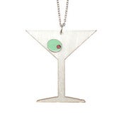 Image of Ltd. Edition Martini Glass Necklace made from layered COLOUR vinyl records.