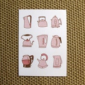 Image of Teapots - Cappuccino & Rose Hand-Pulled Screenprint