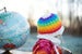 Image of Cotton Rainbow and Cream Chevron Striped Rikrac Slouchy Bebop Brim Hat