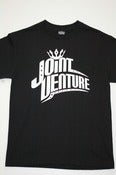 Image of Joint Venture Crown Logo Black Tee/White Print
