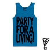 Image of PFAL Spray Tank Top Neon Blue