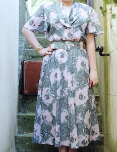 Image of Pink & Grey Tea Dress