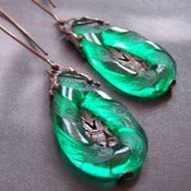 Image of Emerald Green Jolie Jeweled Earrings