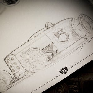 The Hot Rod Art book: MOCS Vol 2 Custom Sketch in book Image of The Hot Rod Art book: MOCS Vol 2 Custom Sketch in book