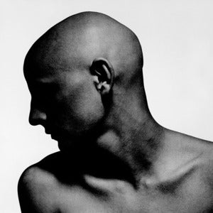 Image of Dark portrait of bald male with strong profile