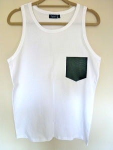 Image of Faux Snakeskin Pocket Effect Vest