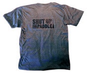 Image of SHUT UP and PADDLE! Mens Tee in Heather Navy