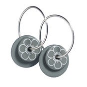 Image of Grey Flower Earrings, double, by Scherning