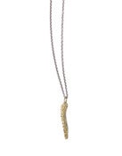 Image of brass cod dentary on 18" silver cable-chain (P46silbra18)