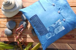 Image of indigo pillow
