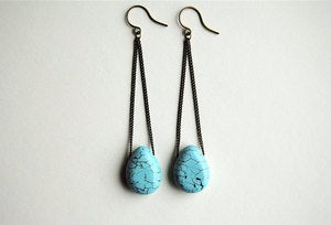 Turquoise Tear Drop Earrings